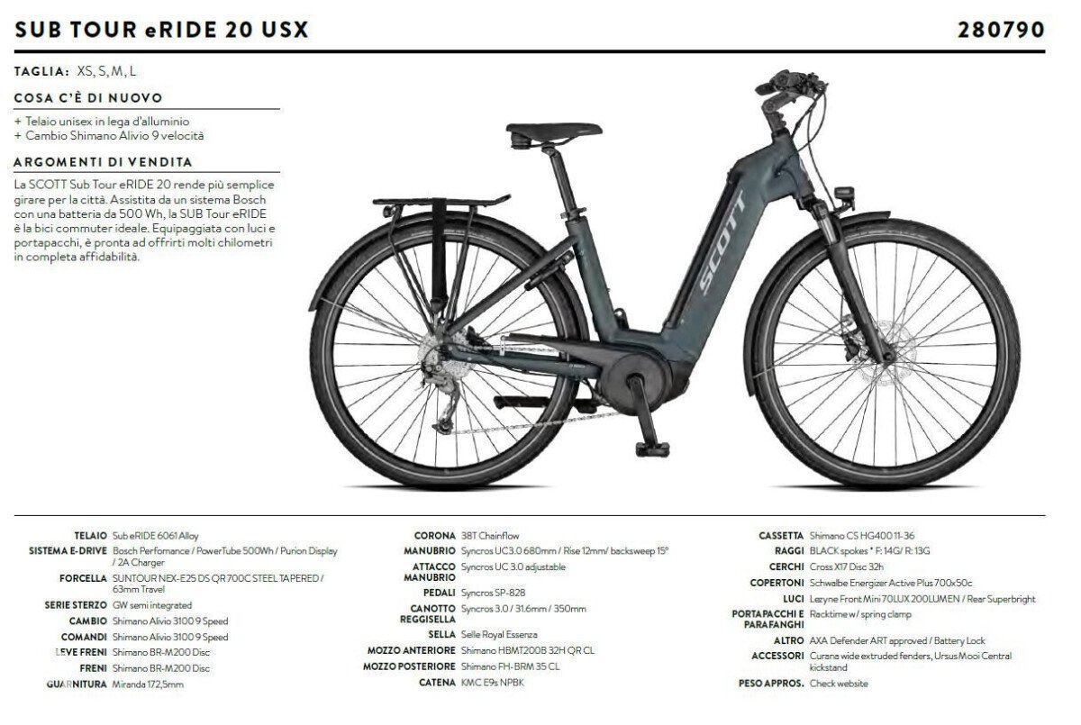 Scott Sub Tour eRIDE 20 Unisex 2022