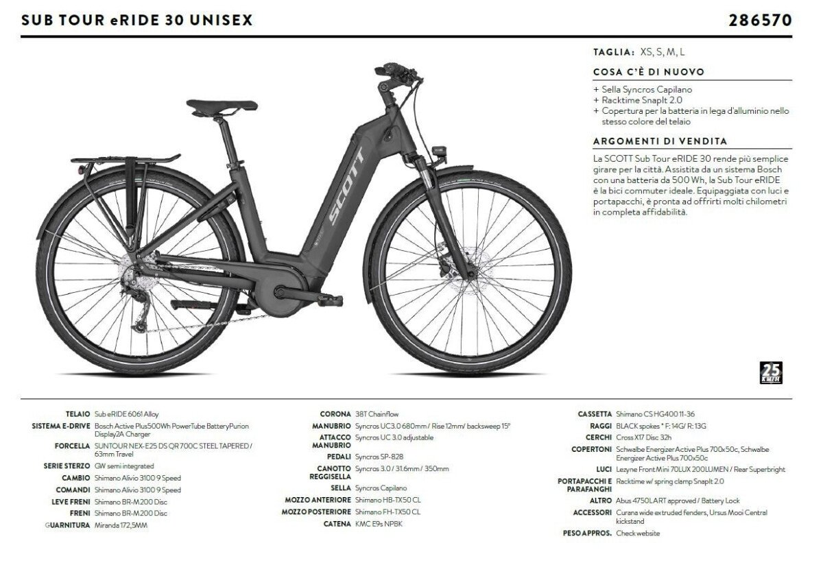 Scott Sub Tour eRIDE 20 Unisex 2022