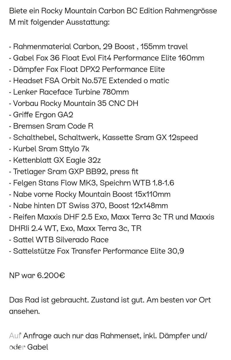 Rocky Mountain Instinct Carbon 90 BC Edition 2019