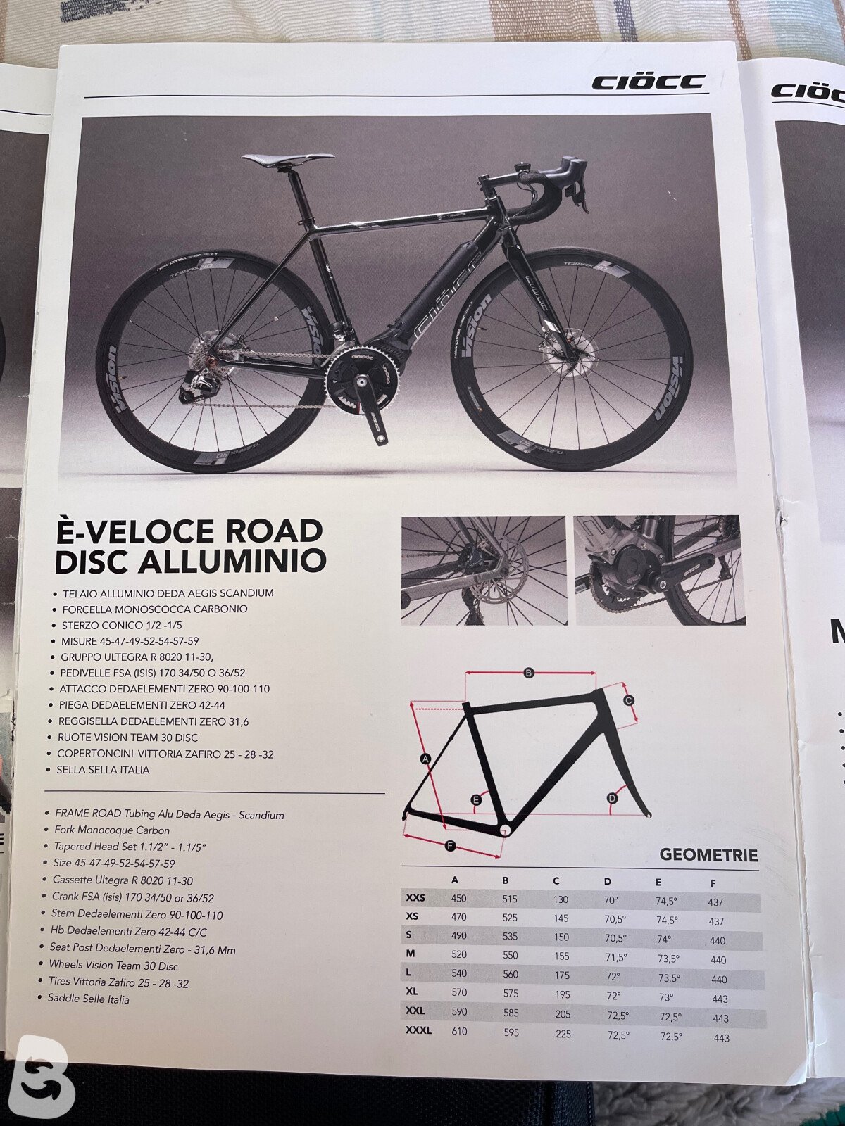 Ciocc E veloce road disc alu 2019