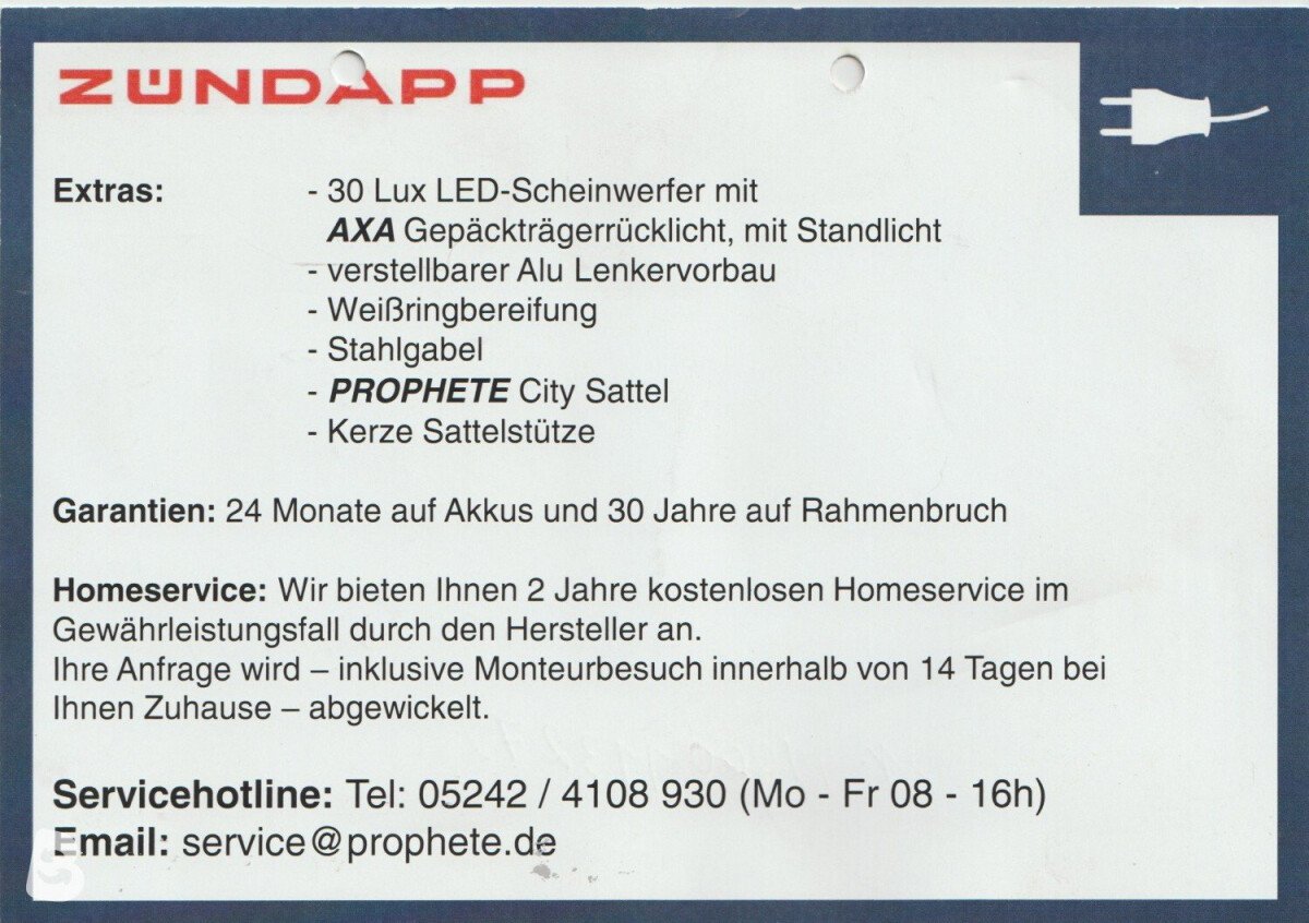 Zündapp Green 2.5 Alu-City E-Bike 26er 2017